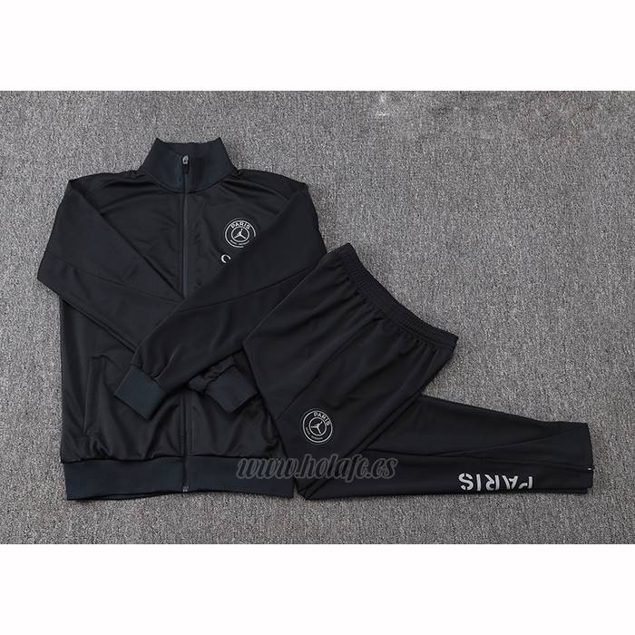 Chandal de Chaqueta del  Paris Saint-Germain Jordan Nino 2025-2026 Negro